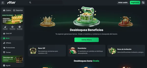 Centro de bonos y recompensas