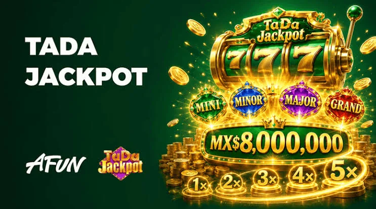 Banner TaDa Jackpot de AFUN con importe promocional en MXN Banner TaDa Jackpot de AFUN con importe promocional en MXN